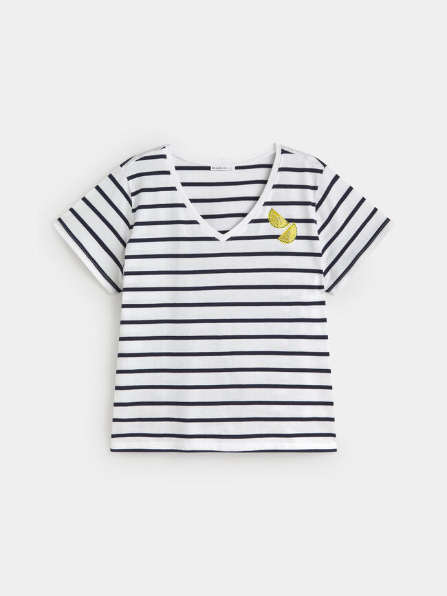 CAMISETA LIMONES BRILLANTES Blanco Optico