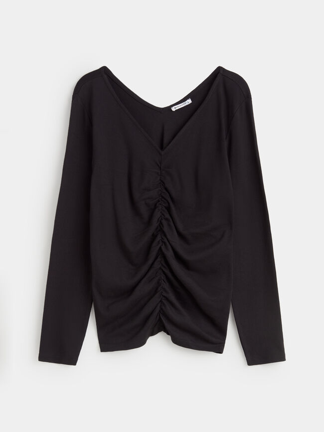 CAMISETA FRUNCE Negro
