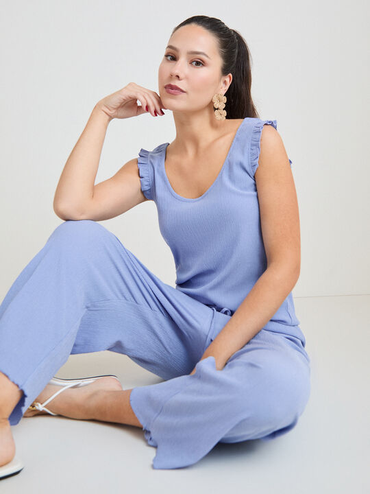 TOP TEXTURA Azul Chambray image number null