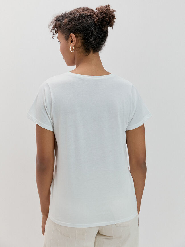 CAMISETA CHICAS BRILLANTES Blanco Hueso