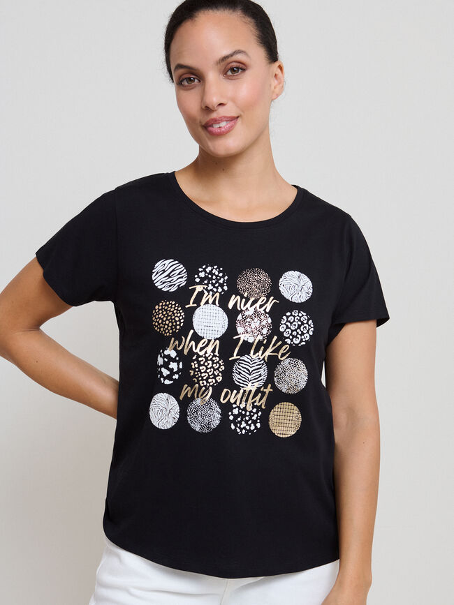 CAMISETA ANIMAL PRINT Negro