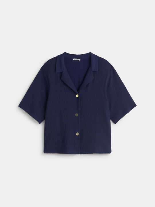 CAMISA TEXTURA Azul Noche image number null