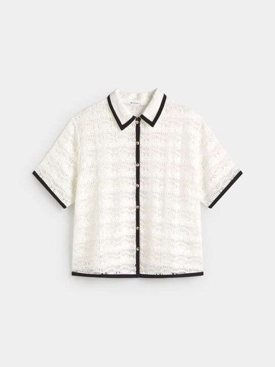 CHAQUETA REJILLA Crudo image number null