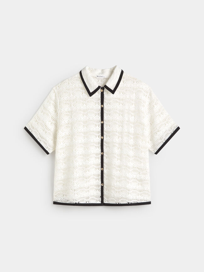 CHAQUETA REJILLA Crudo