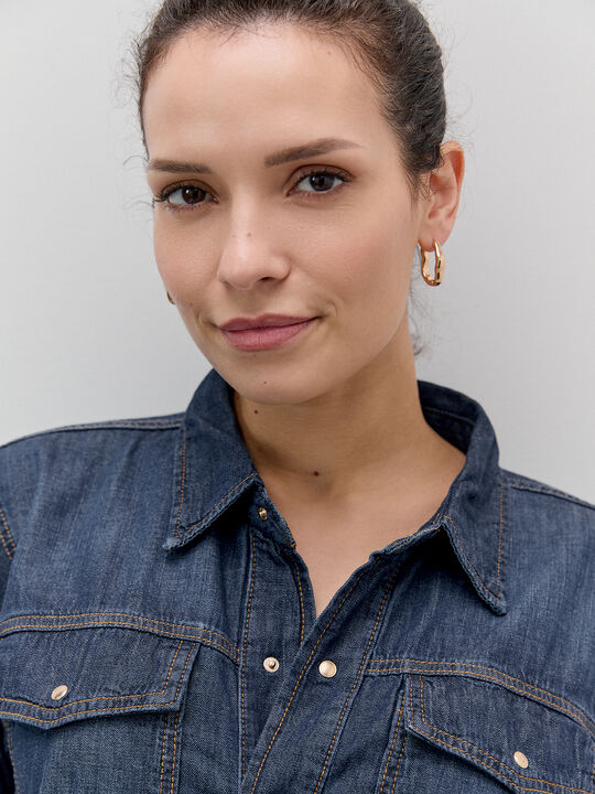 CAMISA VAQUERA RECTA Dark blue image number null