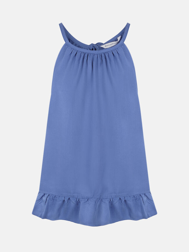 Top volante bajo Azul Ceruleo