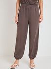 PANTAL&Oacute;N BAJO AJUSTADO CON GOMA Cafe