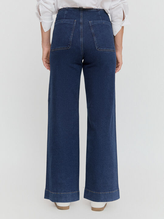 WIDE LEG BOLSILLOS Dark blue image number null