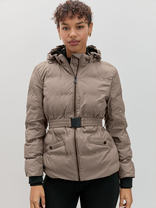 ABRIGO ACOLCHADO CINTUR&Oacute;N Vison image number null