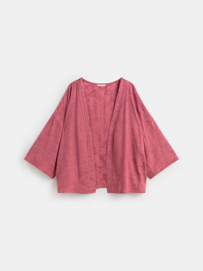 KIMONO JACQUARD SATINADO Maquillaje Oscu