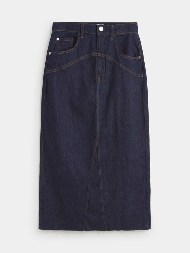 FALDA MIDI VAQUERA Rinse Wash