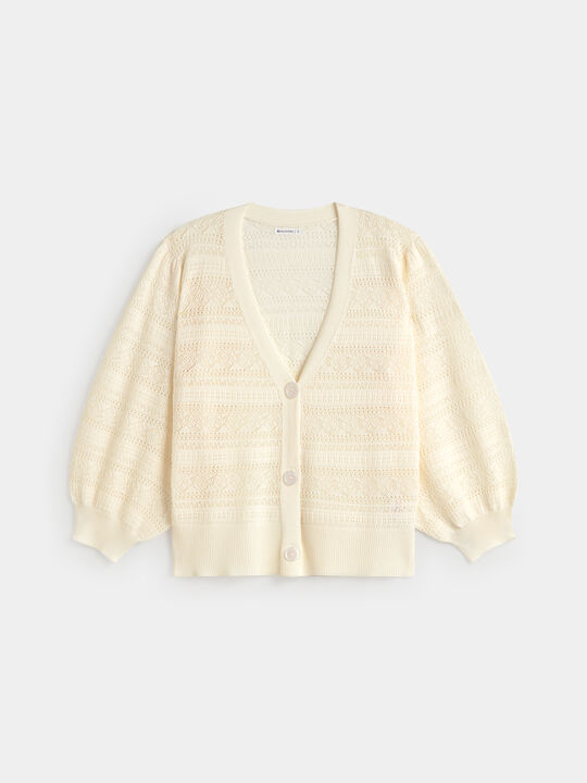 CARDIGAN CALADO Crudo image number null