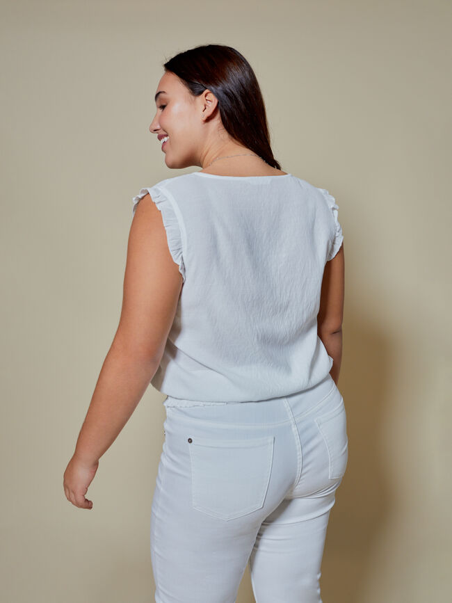 Blusa detalle bordado Blanco Optico
