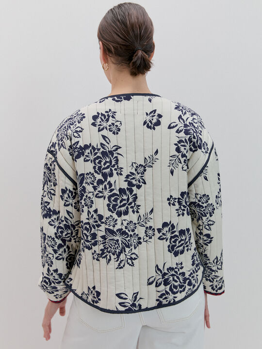 CHAQUETA ACOLCHADA  ESTAMPADA Crudo image number null