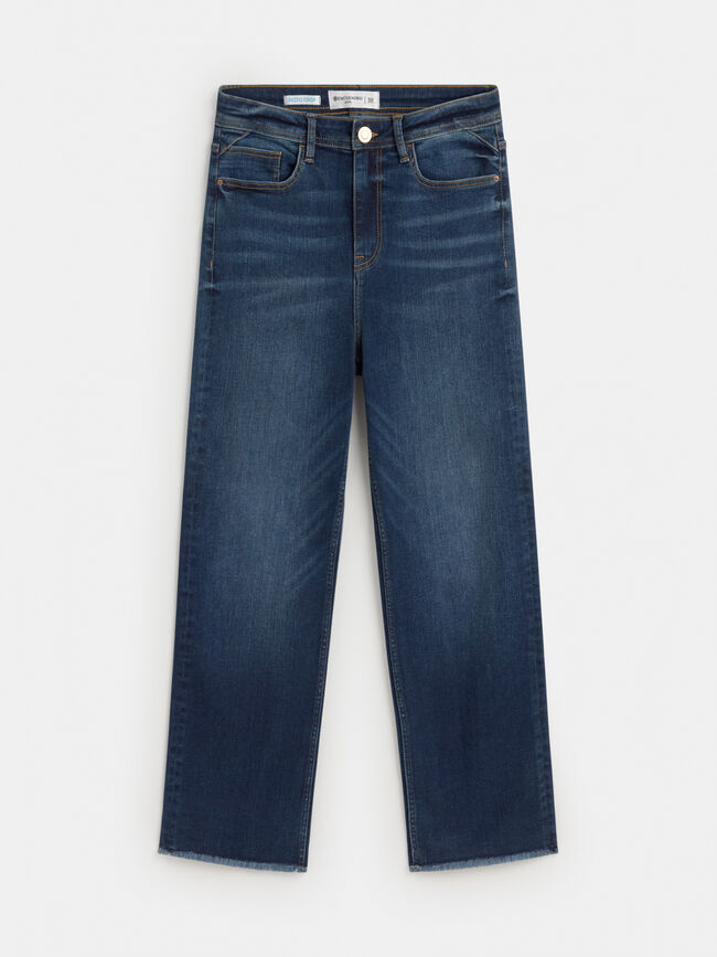VAQUERO RECTO CROP Dark blue