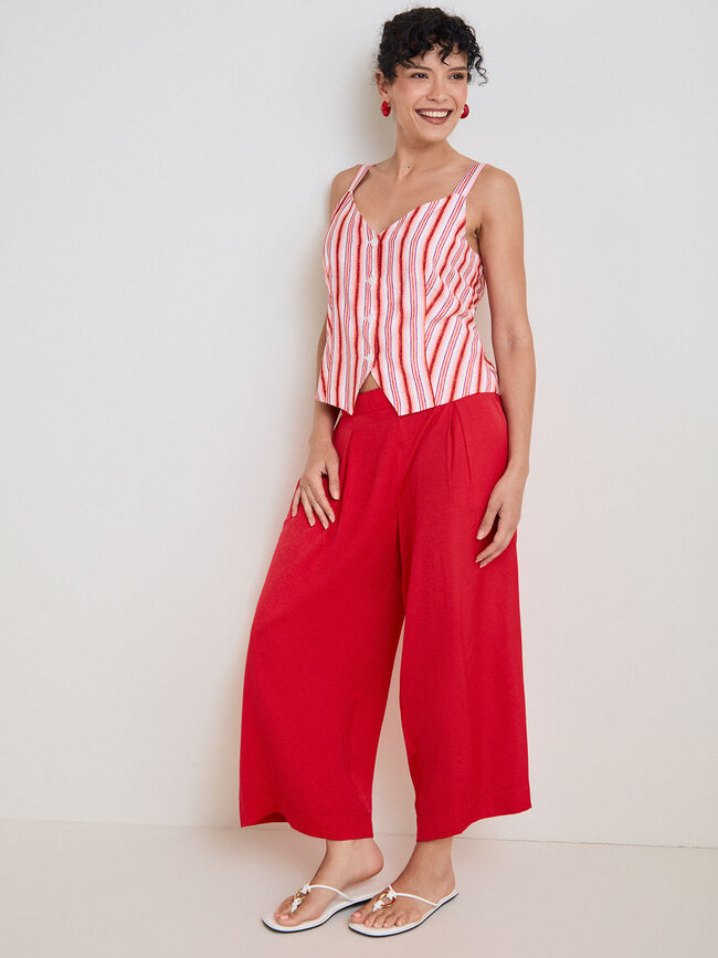 PANTALON CULOTTE Rojo Flama