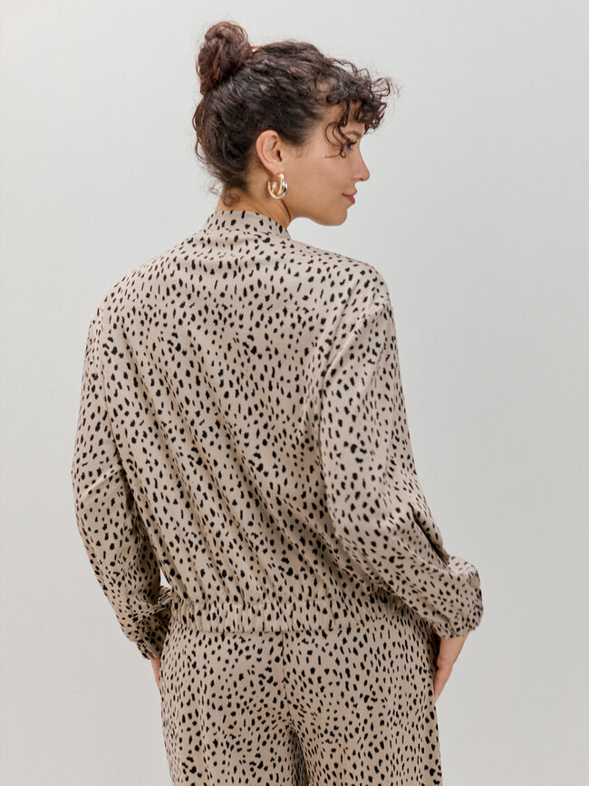 BOMBER ESTAMPADO ANIMAL Marron