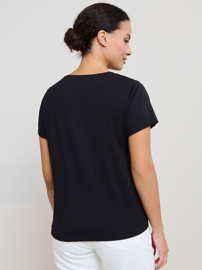 CAMISETA ANIMAL PRINT Negro