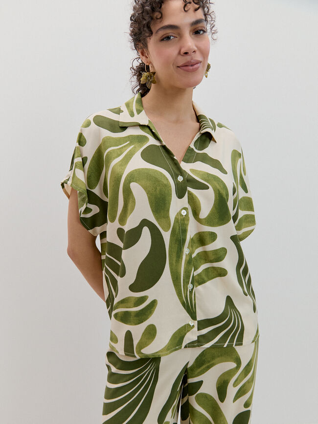 CAMISA MANGA CORTA verde cypress