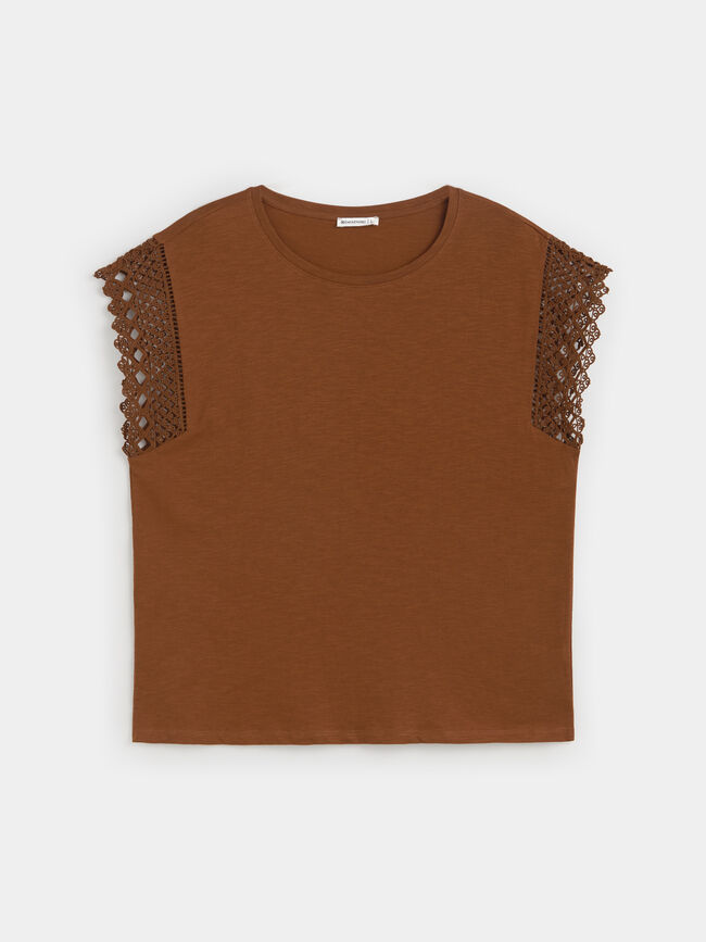 CAMISETA DETALLE Marron chocolat
