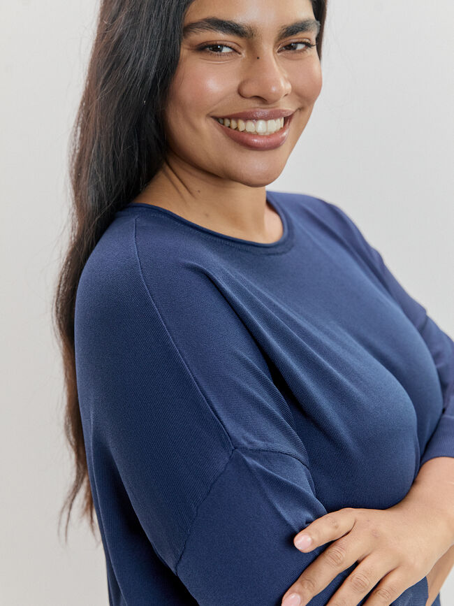 JERSEY CUELLO REDONDO Azul Marino