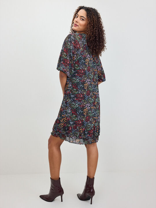 VESTIDO FLORES VOLANTES Estampado 1 image number null