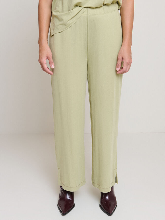 PANTALON ABERTURAS Verde salvia
