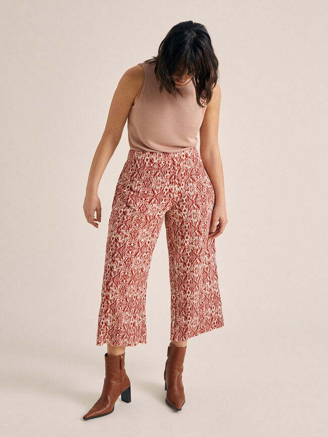 Pantalón culotte estampado Azafran 2