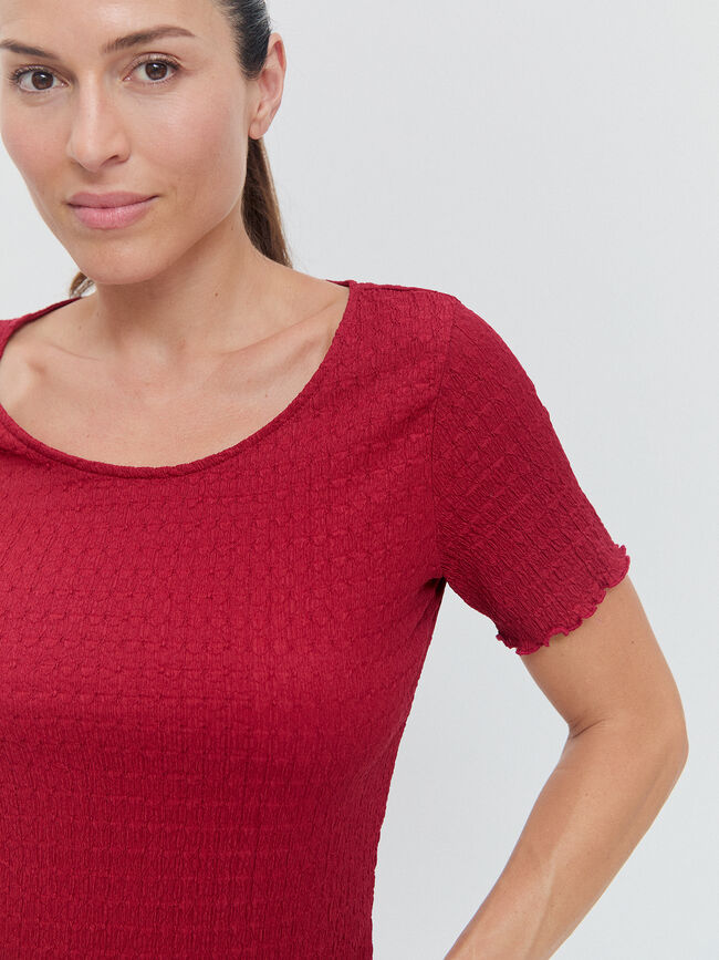 CAMISETA TEXTURA Rojo Cereza