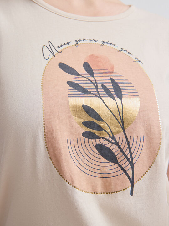 CAMISETA POSICIONAL GEOMETRICO Crudo image number null