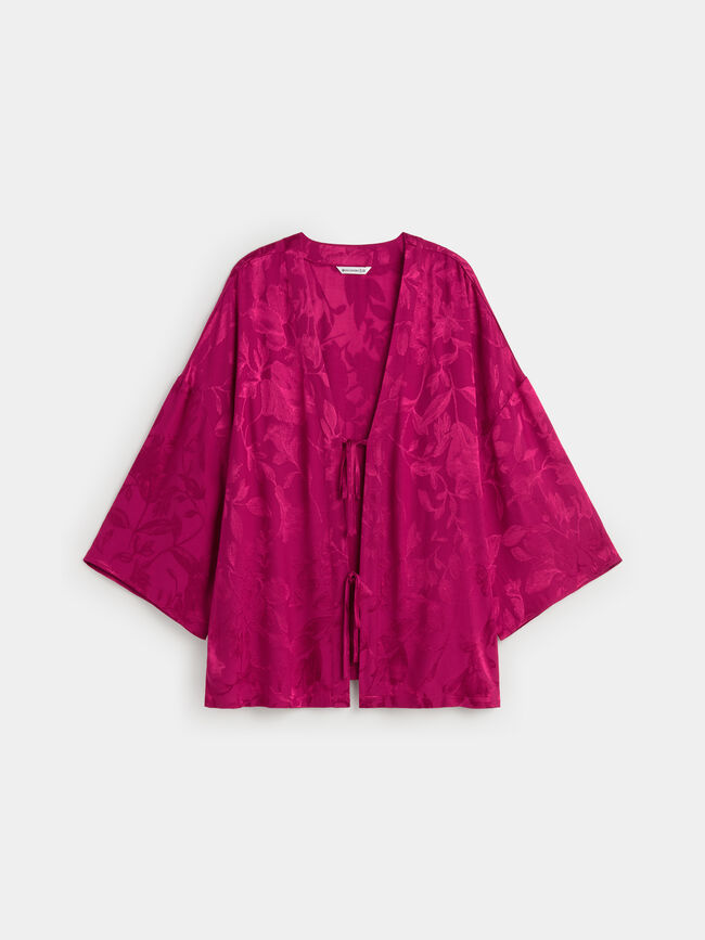 KAFTAN CON LAZOS Fucsia Oscuro