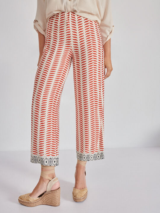 PANTALÓN FLUIDO ESTAMPADO Azafran 2 image number null