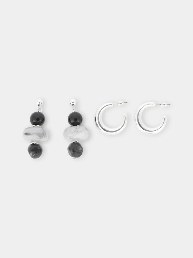 PACK PENDIENTES BOLAS Y AROS Multicolor