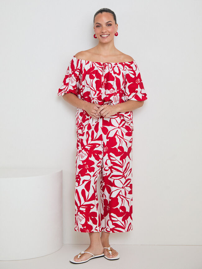 BLUSA CUELLO GOMA Rojo