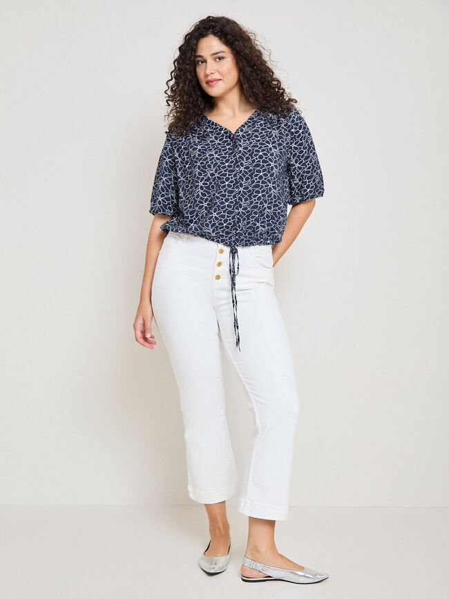 BLUSA TUNEL ESTAMPADO Azul Chambray