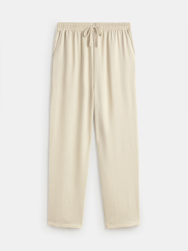 PANTALON FLUIDO JOGGER Piedra