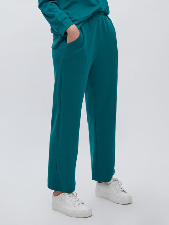 PANTALÓN JOGGER ANCHO Verde Laguna image number null