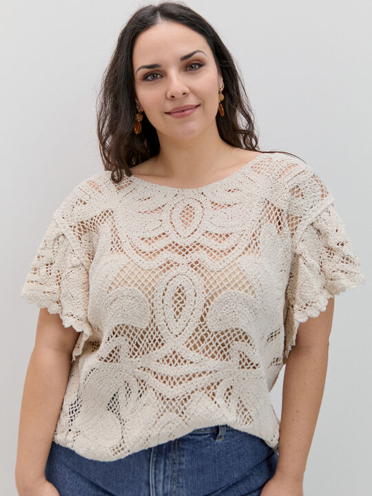 JERSEY CROCHET MANGAS Crudo image number null