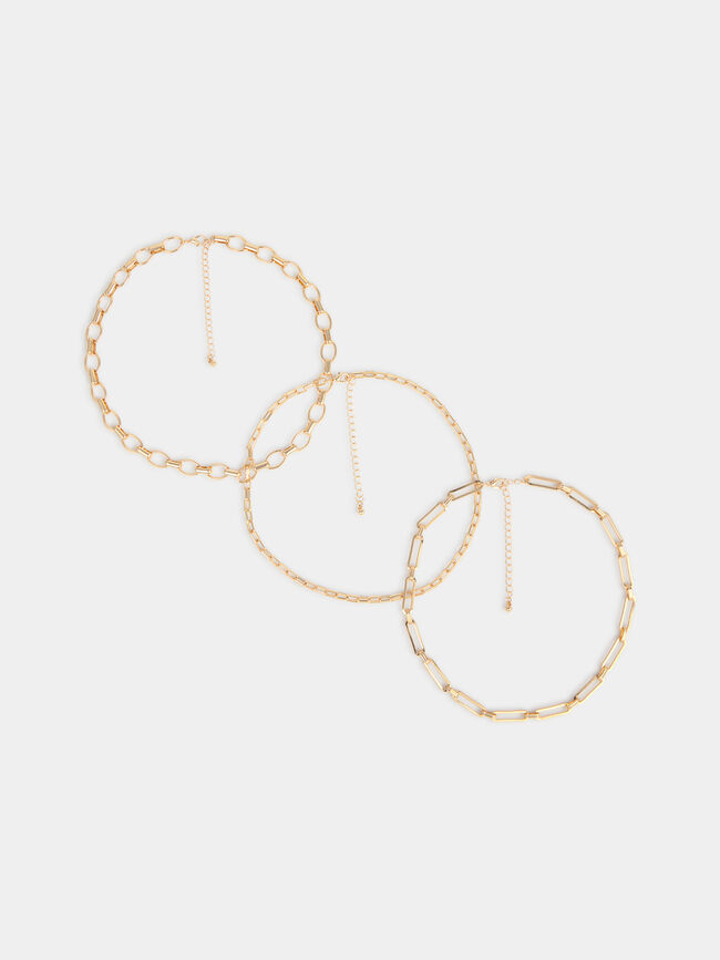 PACK TRES COLLARES Oro
