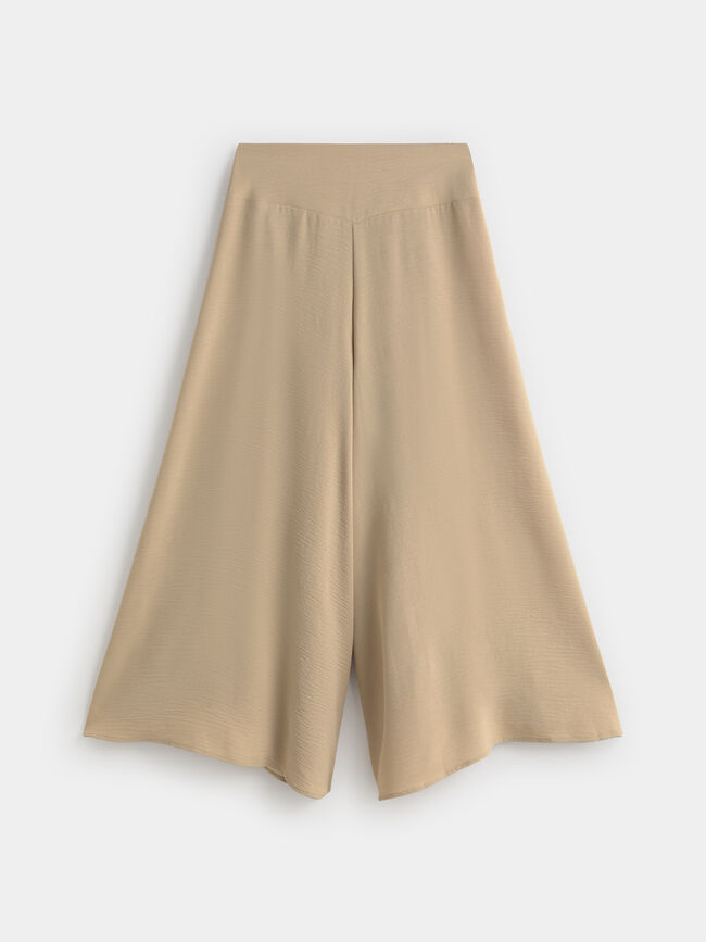 PANTALON ANCHO FLUIDO Camel