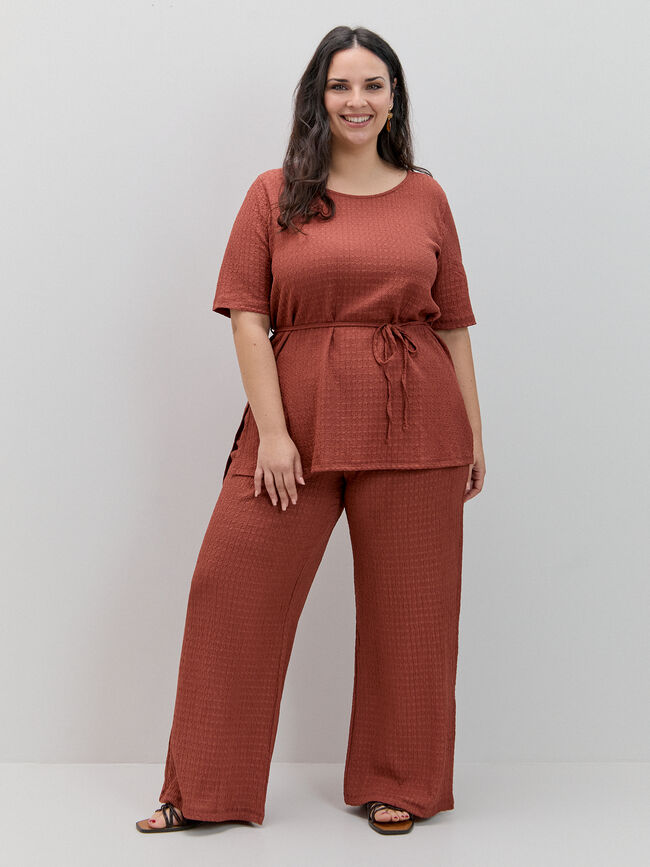 CAMISETA PERKINS CRINKLE LAZO Marron/Naranja