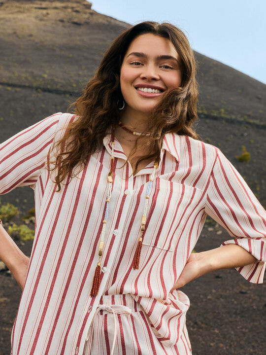 CAMISA R&Uacute;STICA MANGA Blanco Optico image number null