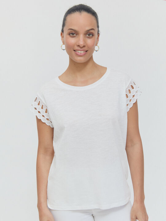 CAMISETA DETALLE Blanco Optico image number null