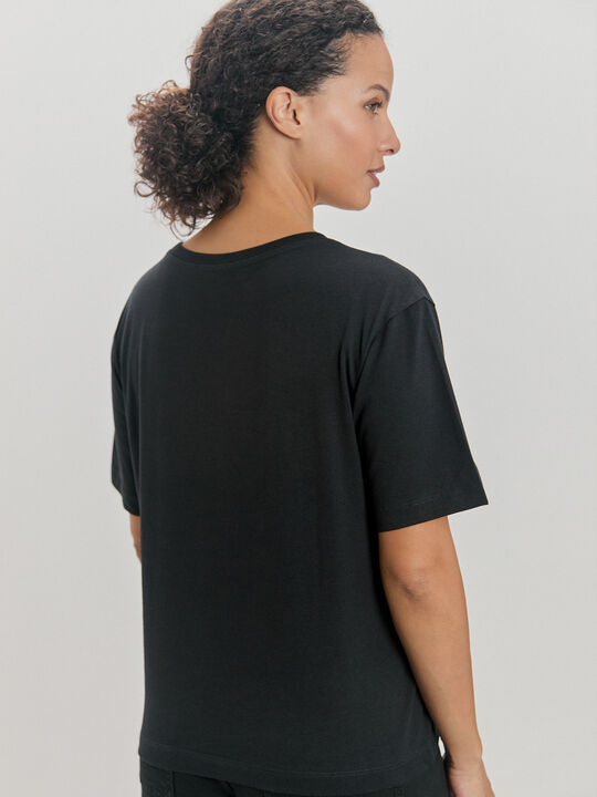 CAMISETA BRILLO STAR Negro image number null
