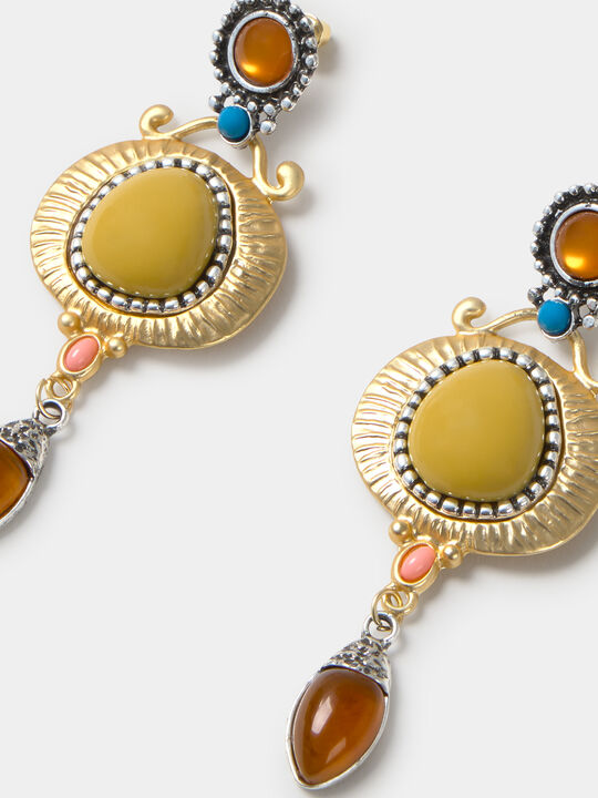 PENDIENTES BOHO COLOR Oro image number null