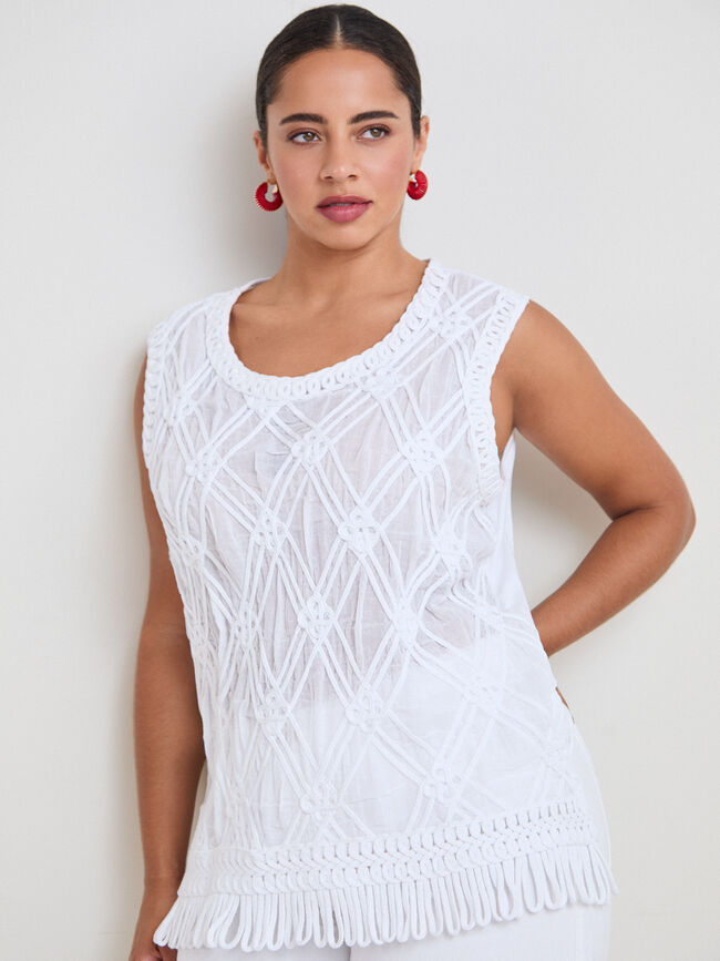 TOP BORDADO Blanco Optico