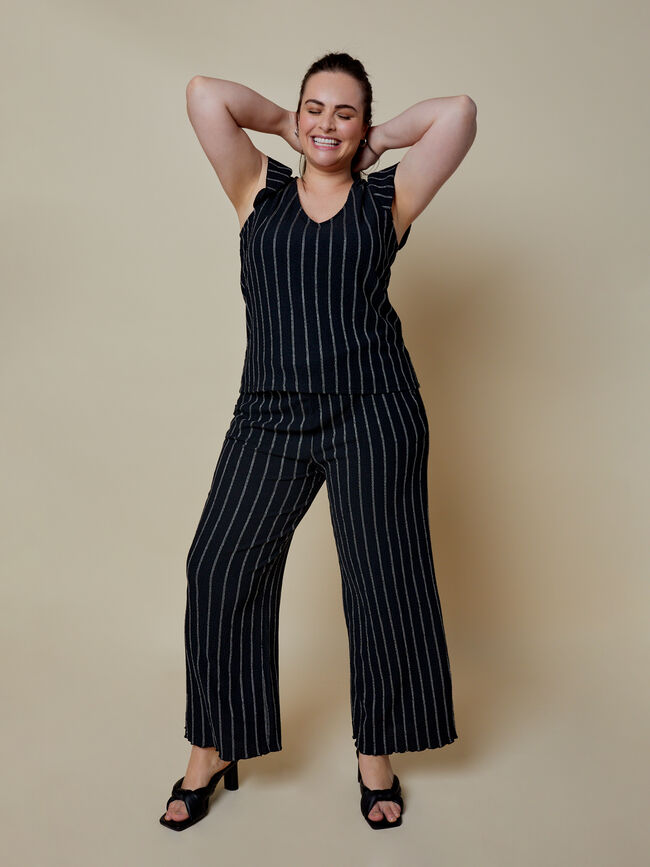 pantalón rayas Negro