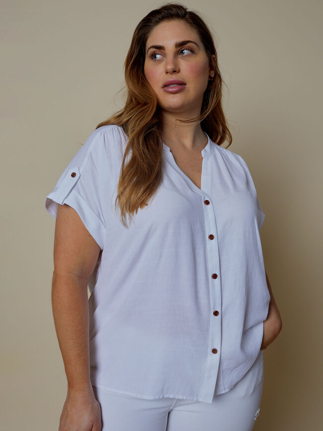 Blusa detalle botones Blanco Optico