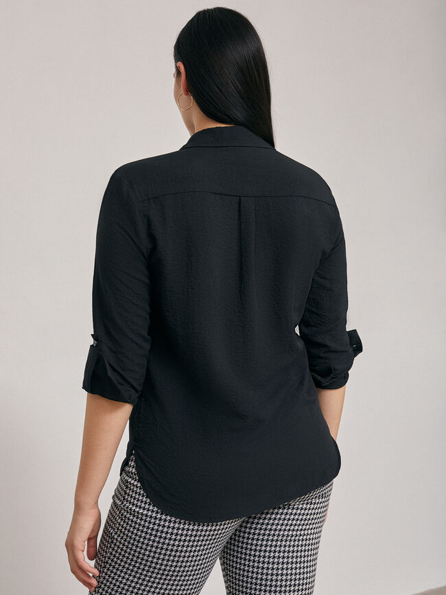 Camisa con bolsillos Negro