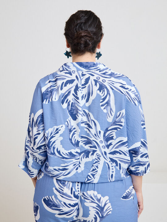 CAMISA CORTA NUDO Azul Chambray image number null